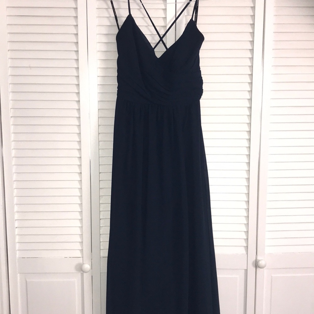 Levkoff Bridesmaid Long Dress Navy Blue